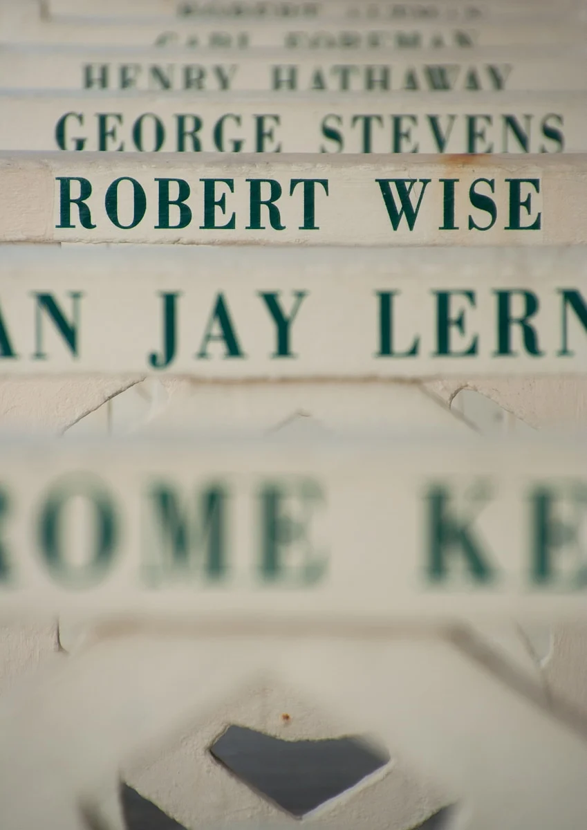 selective focus photography of Robert Wise folder