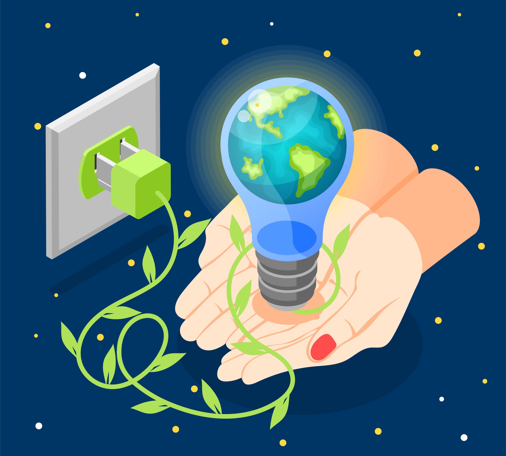 16607711 2102.i301.023 earth hour isometric composition